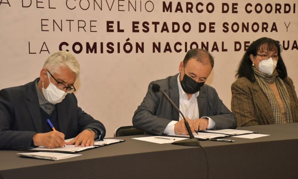 GOBIERNO DE SONORA Y CONAGUA FIRMAN CONVENIO DE COLABORACIÓN