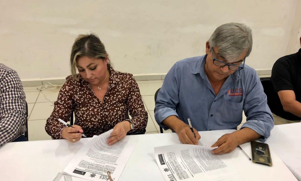 SEGURIDAD PÚBLICA FIRMA CONVENIO CON UES NAVOJOA