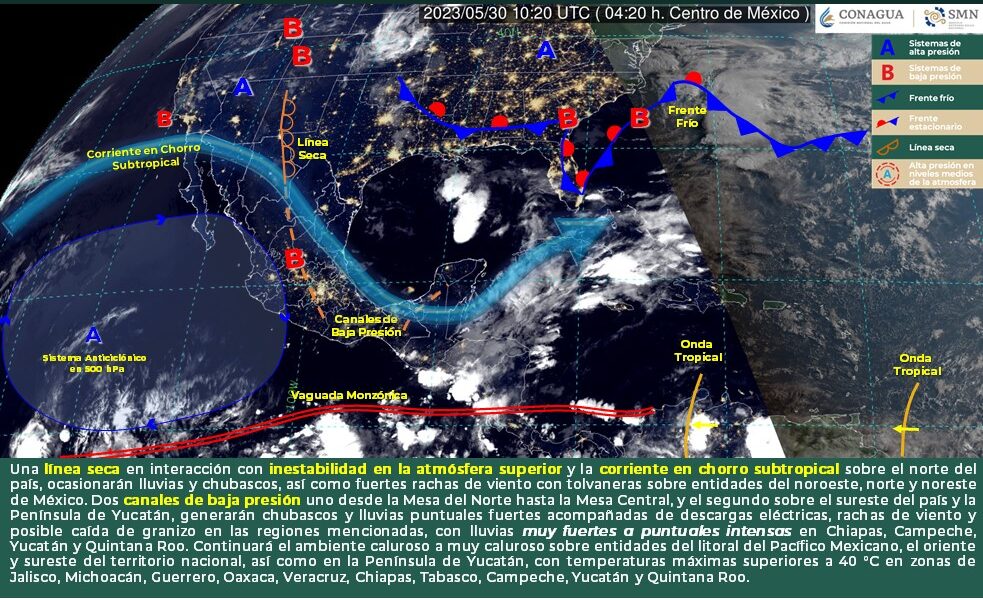 PRONÓSTICO DEL TIEMPO PARA ESTE 30 DE MAYO