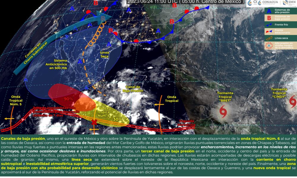 PRONÓSTICO DE TEMPERATURAS SUPERIORES A LOS 45 GRADOS EN SONORA Y SINALOA